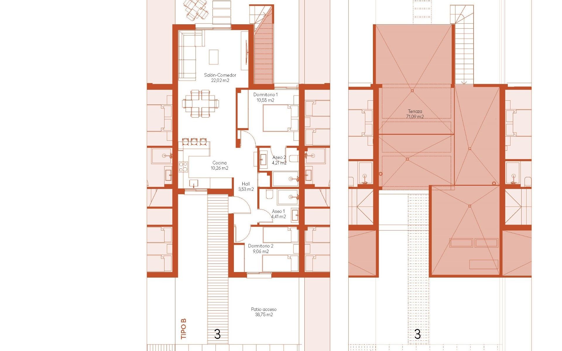 Neubau - Reihenhaus - Baños y Mendigo - Altaona golf and country village