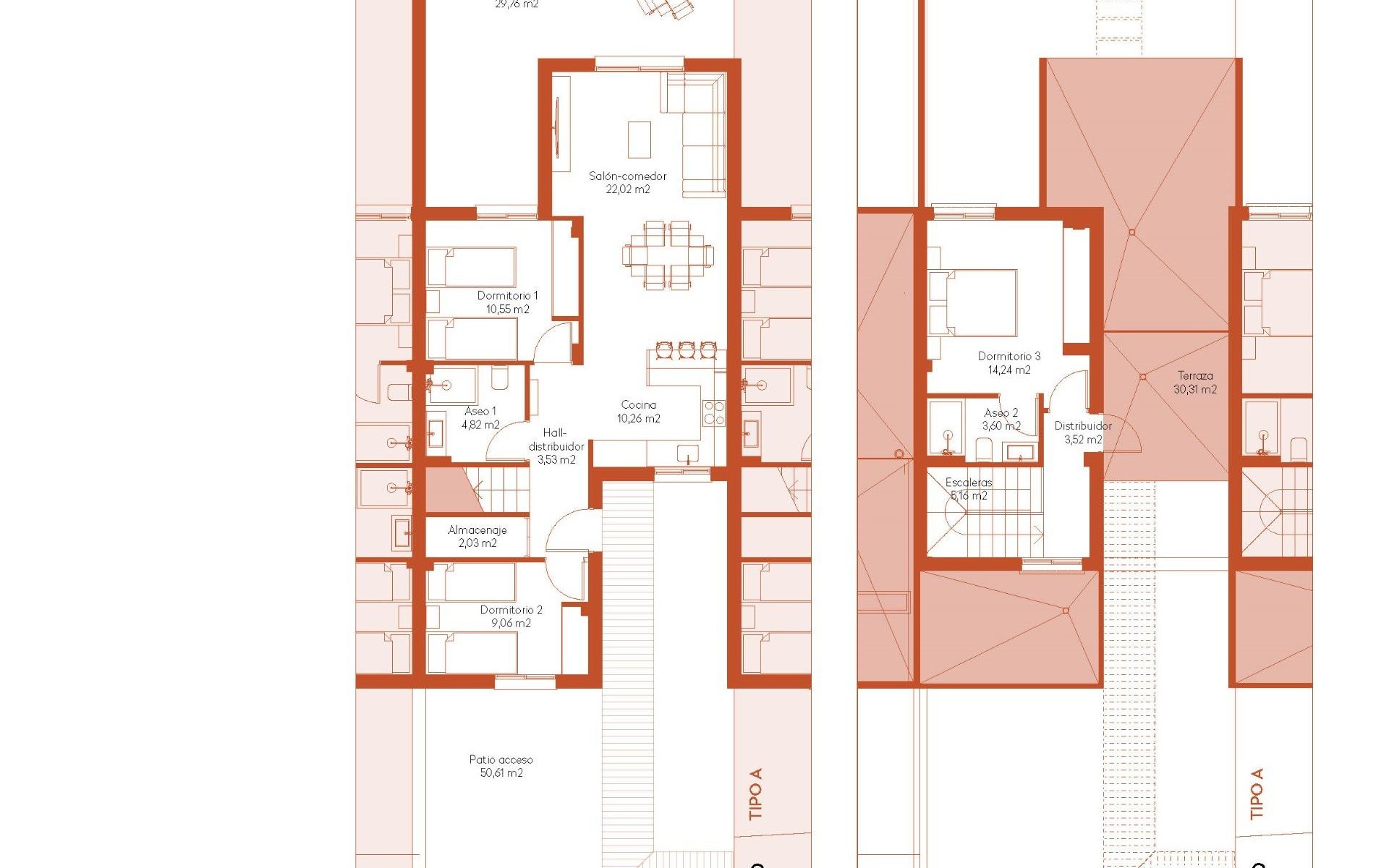 Neubau - Reihenhaus - Baños y Mendigo - Altaona golf and country village