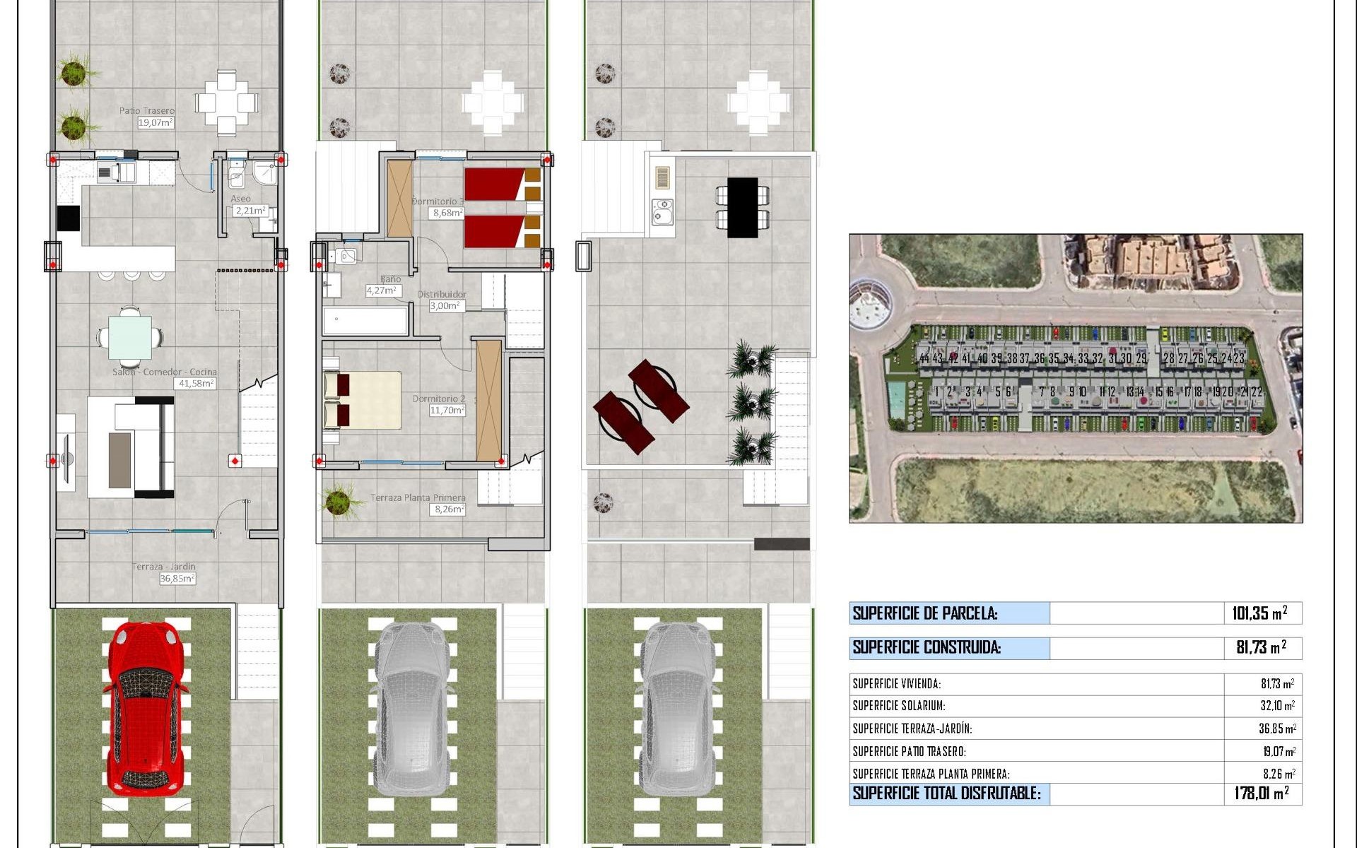 Neubau - Reihenhaus - Cox - Sin Zona