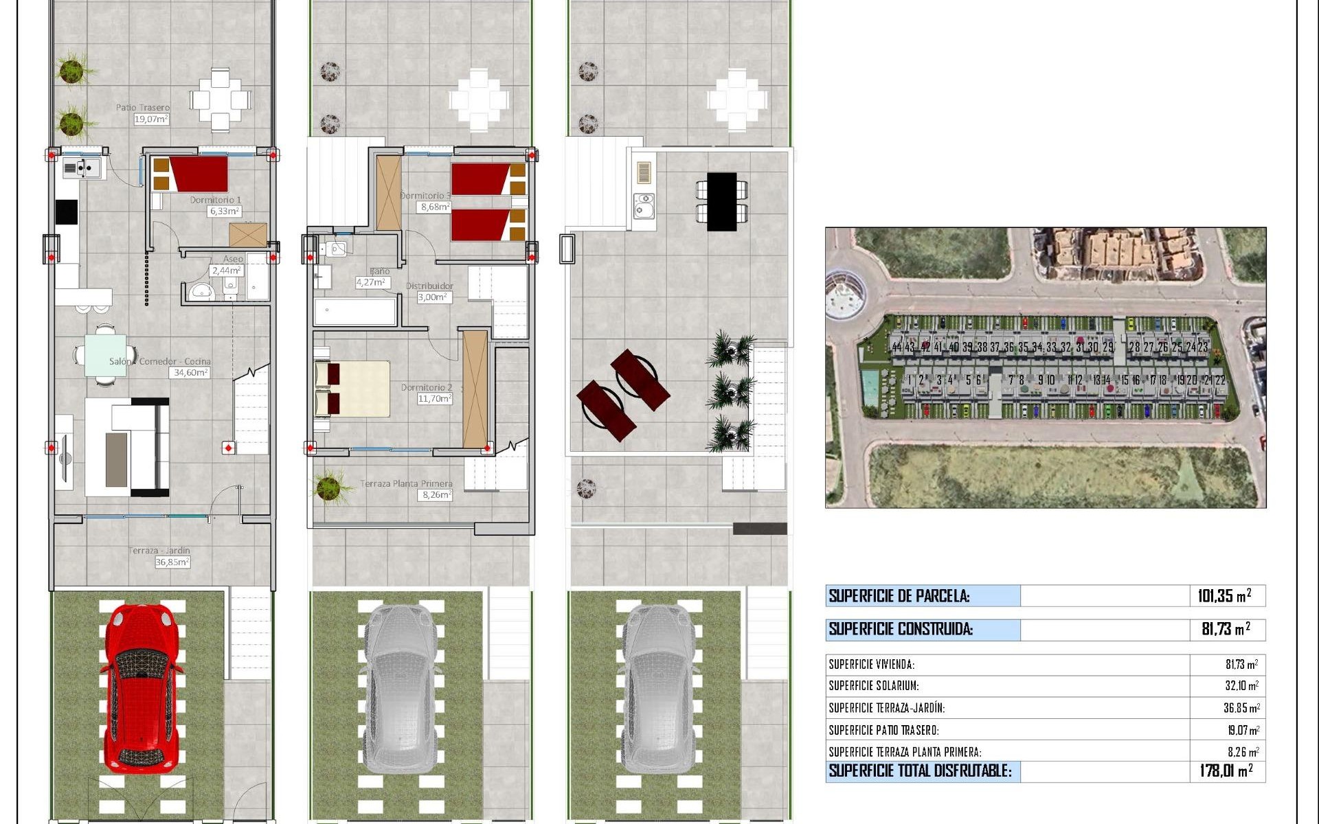 Neubau - Reihenhaus - Cox - Sin Zona