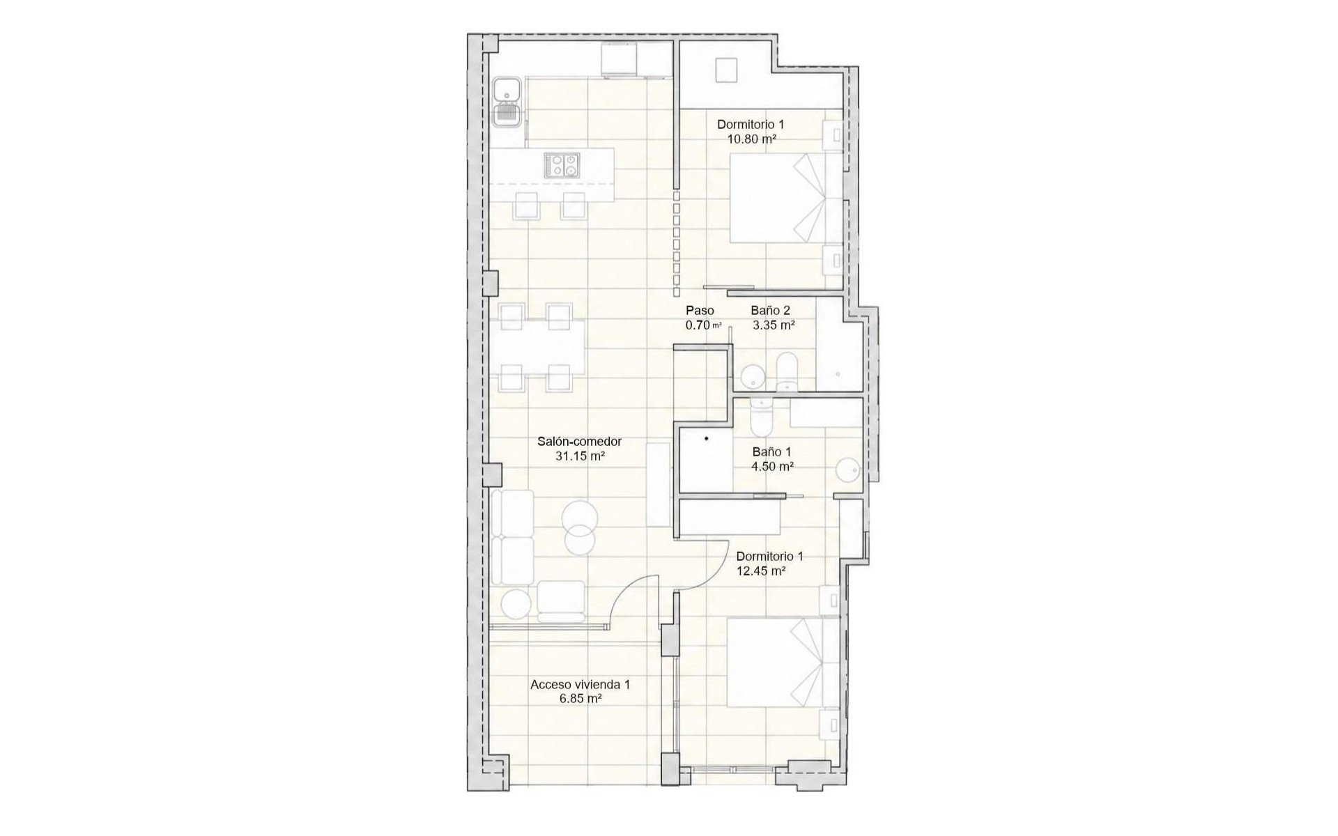 Nieuwbouw - Appartement - San Javier - pueblo