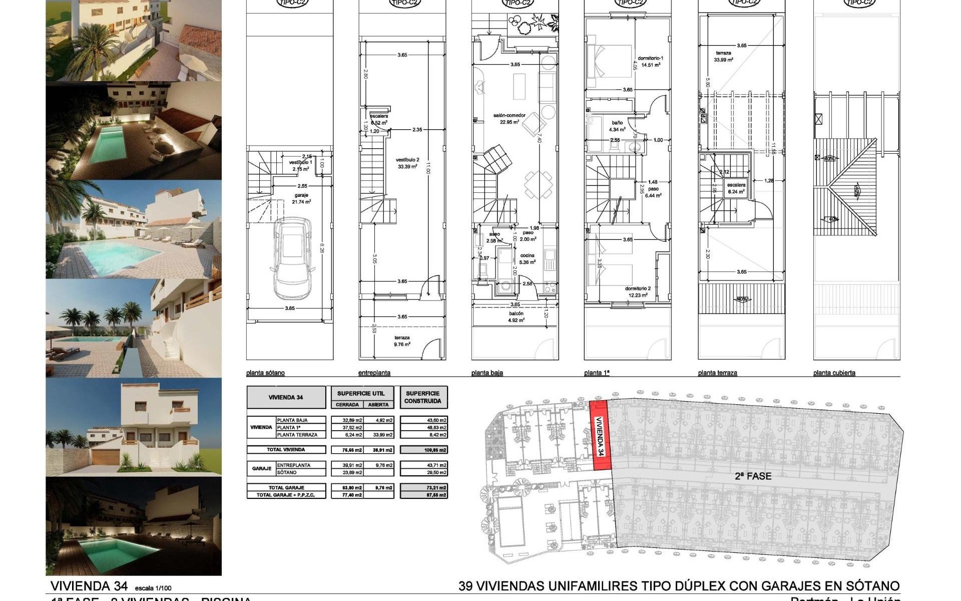 Nieuwbouw - Rijtjes huis - La Únion - centro