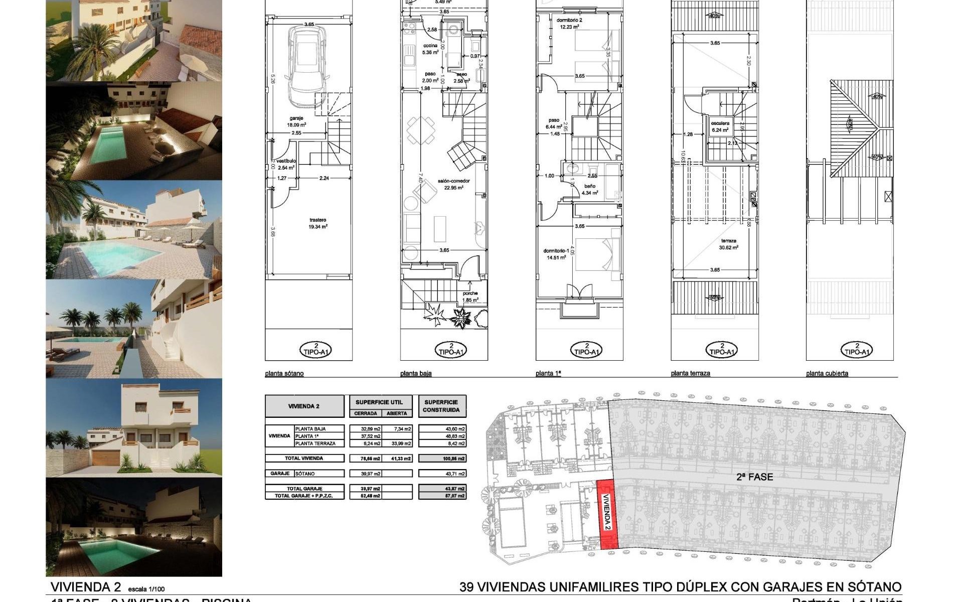 Nieuwbouw - Rijtjes huis - La Únion - centro
