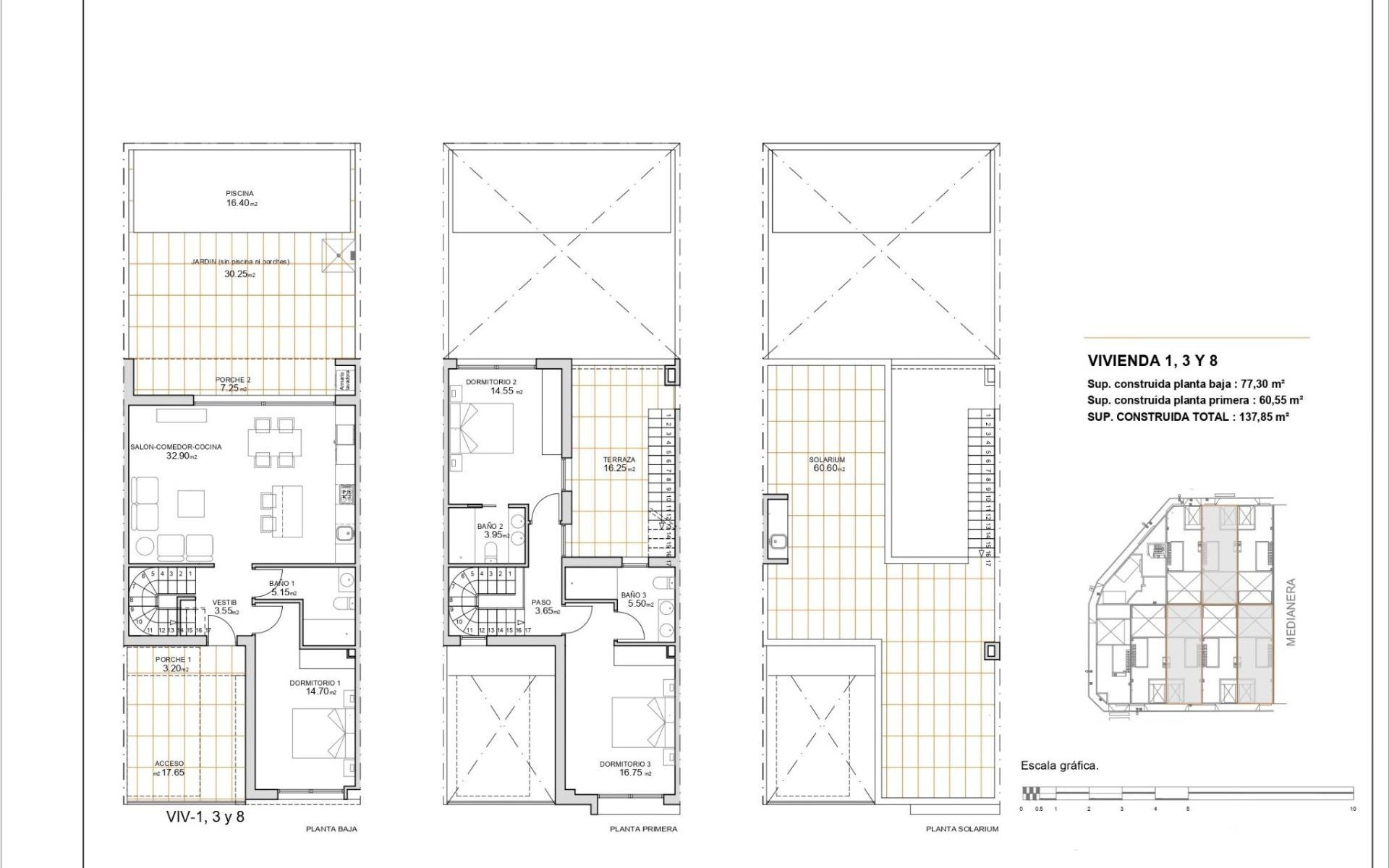 Nieuwbouw - Rijtjes huis - San Javier - pueblo