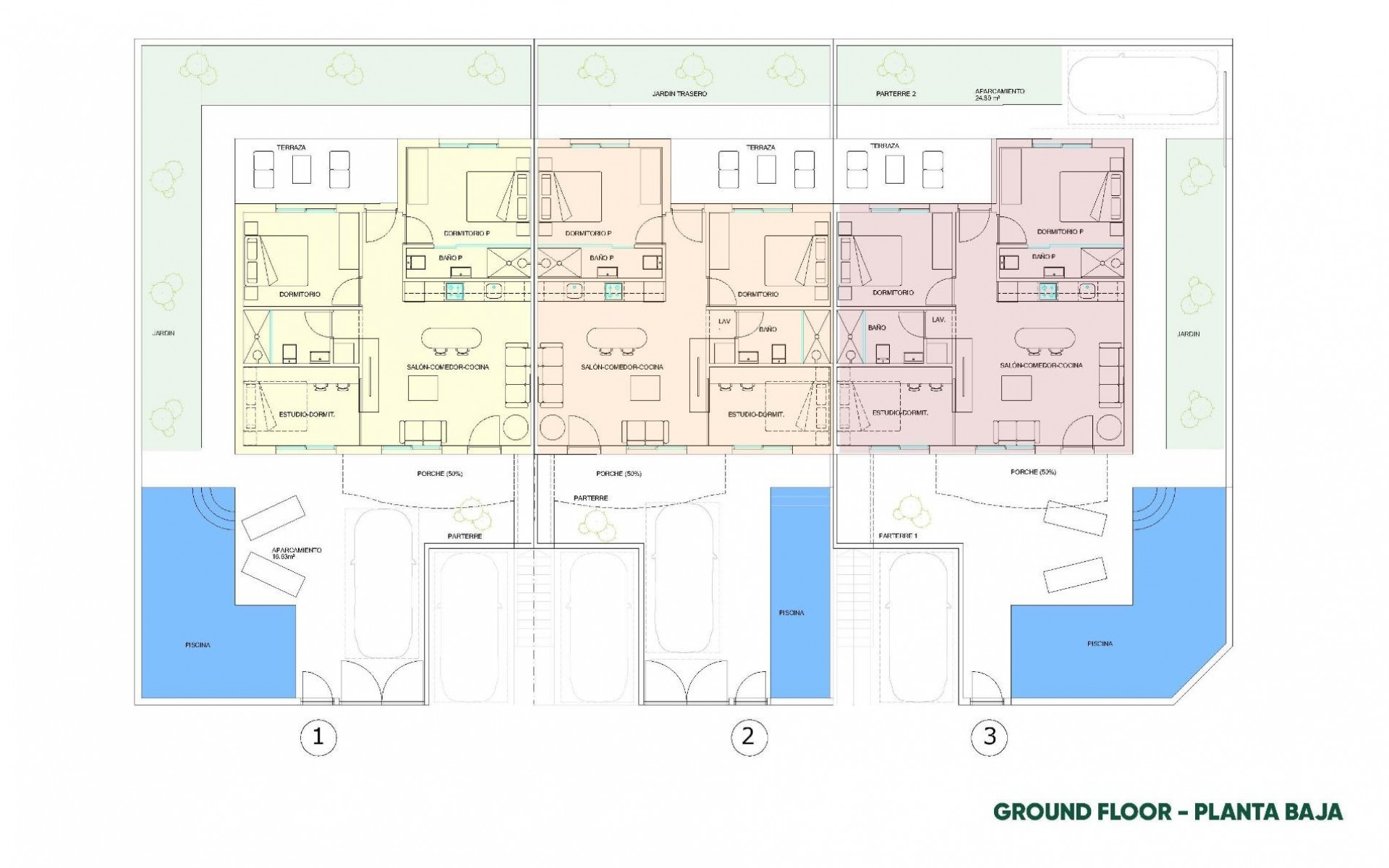 Nouvelle Construction - Maison de ville - Pilar de la Horadada - parques de Andromeda