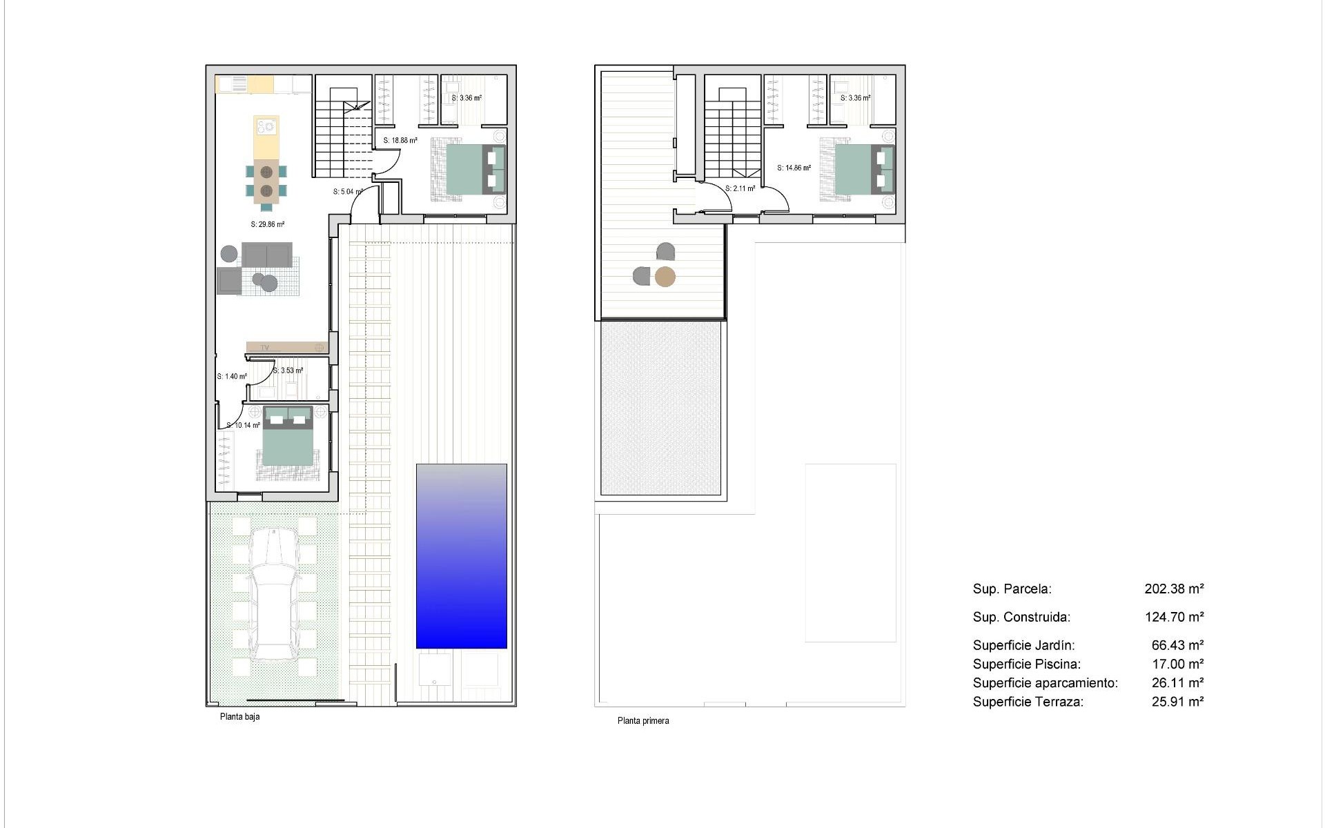 Nouvelle Construction - Maison de ville - San Javier - Parque del doce